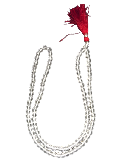 Diamond Cut Pure Sphatik Natural Mala